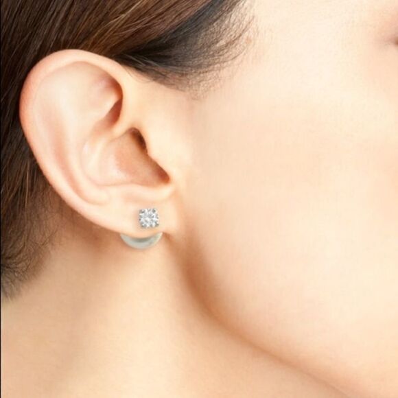 Cristabelle Cubic Zirconia Reversible Earring (G1) - Picture 1 of 8